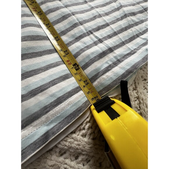 Clubhouse Collection Men's Light Blue Gray White Striped Polo Shirt Size L - Picture 6 of 10